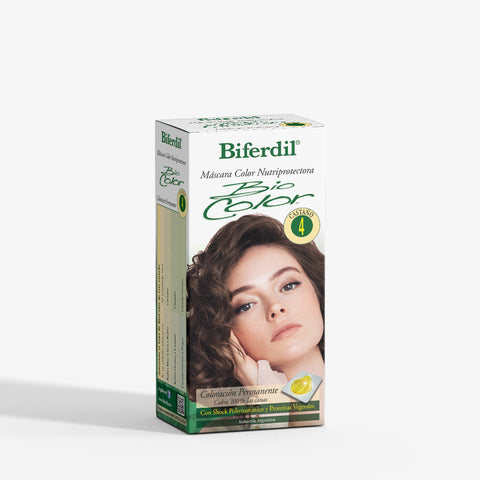 Biferdil Coloración Bio Color Máscara Nutriprotectora color Castaño KIT