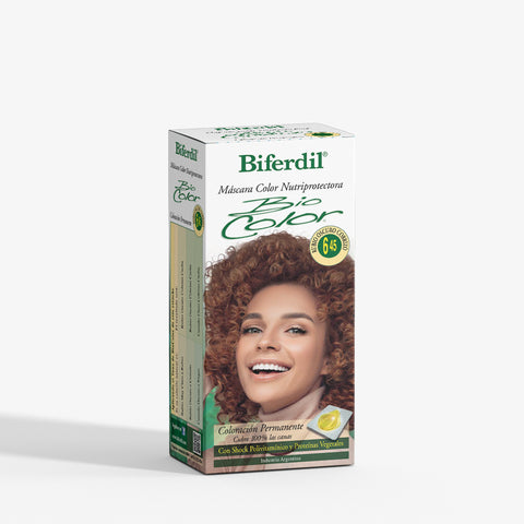 Biferdil Coloración Bio Color Máscara Nutriprotectora color Rubio Oscuro Cobrizo Caoba KIT