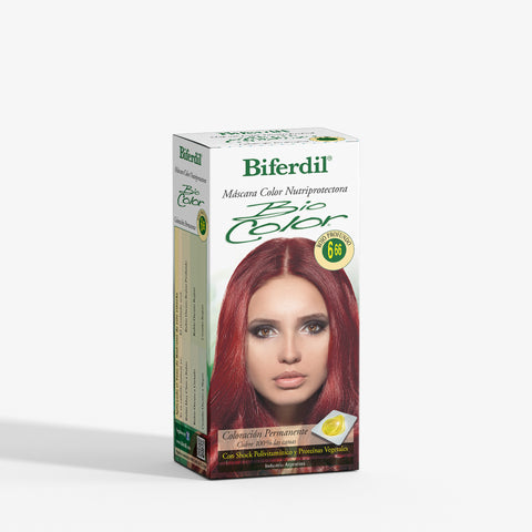 Biferdil Coloración Bio Color Máscara Nutriprotectora color Rojo Granate KIT
