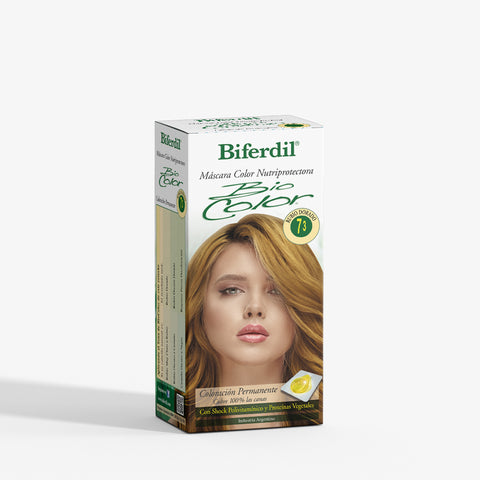 Biferdil Coloración Bio Color Máscara Nutriprotectora color Rubio Dorado KIT