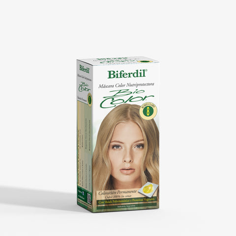 Biferdil Coloración Bio Color Máscara Nutriprotectora color Rubio Claro KIT