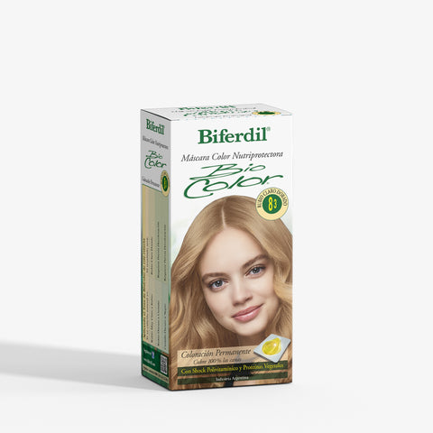 Biferdil Coloración Bio Color Máscara Nutriprotectora color Rubio Claro Dorado KIT