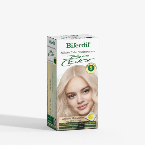 Biferdil Coloración Bio Color Máscara Nutriprotectora color Rubio Muy Claro KIT