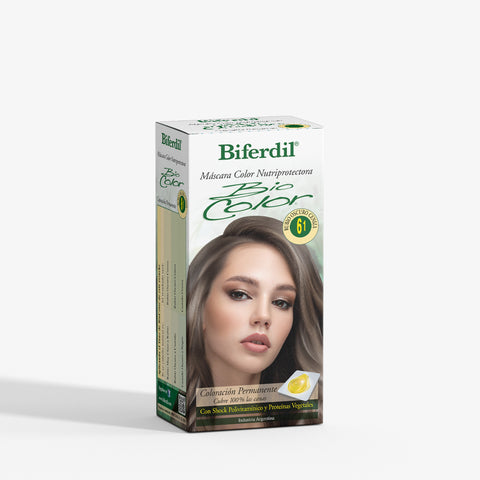 Biferdil Coloración Bio Color Máscara Nutriprotectora color Rubio Oscuro Ceniza KIT