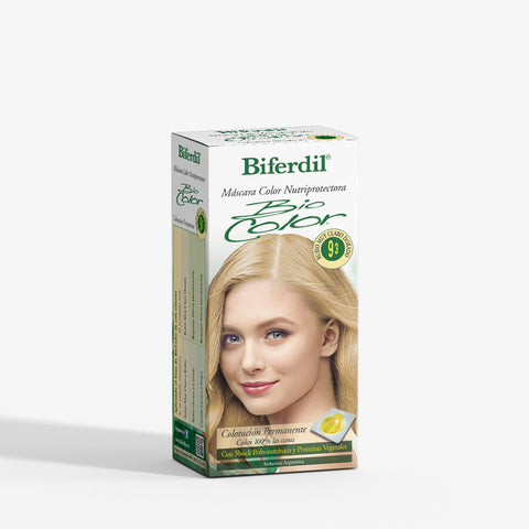Biferdil Coloración Bio Color Máscara Nutriprotectora color Rubio Muy Claro Dorado KIT
