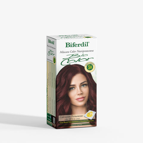 Biferdil Coloración Bio Color Máscara Nutriprotectora color Rojo Carmín KIT