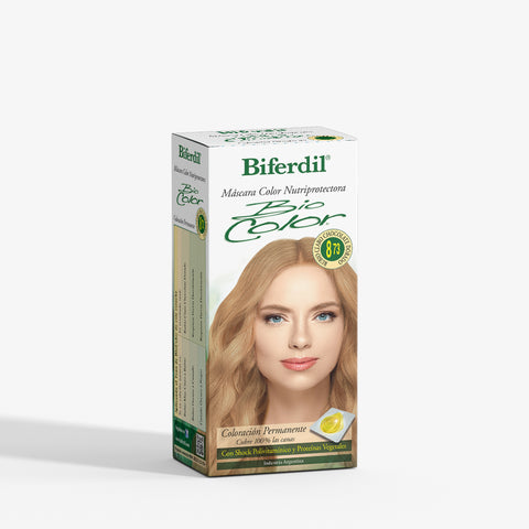 Biferdil Coloración Bio Color Máscara Nutriprotectora color Rubio Claro Chocolate Dorado KIT