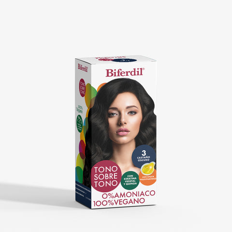 Biferdil Coloración Tono sobre Tono color Castaño Oscuro KIT