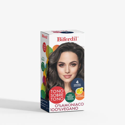Biferdil Coloración Tono sobre Tono color Castaño KIT