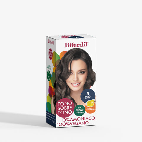 Biferdil Coloración Tono sobre Tono color Castaño Claro KIT
