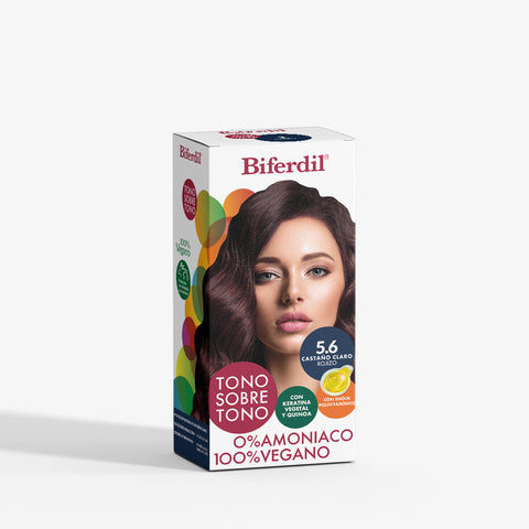 Biferdil Coloración Tono sobre Tono color Castaño Claro Rojizo KIT