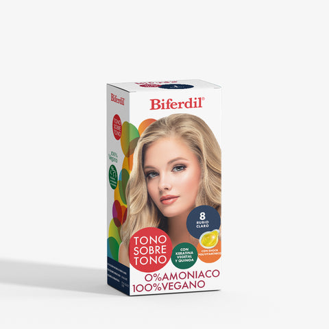 Biferdil Coloración Tono sobre Tono color Rubio Claro KIT