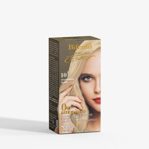 Biferdil Coloración Bio Color 0% amoníaco libre de Gluten color Aclarante Plata KIT